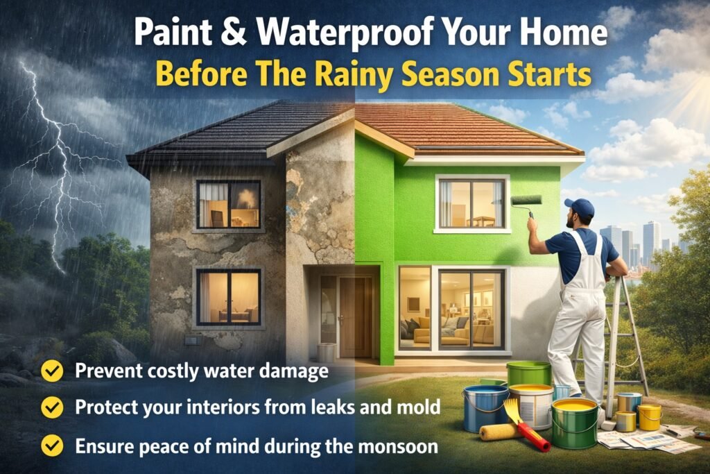 painting and waterproofing your home before the rainy season starts.