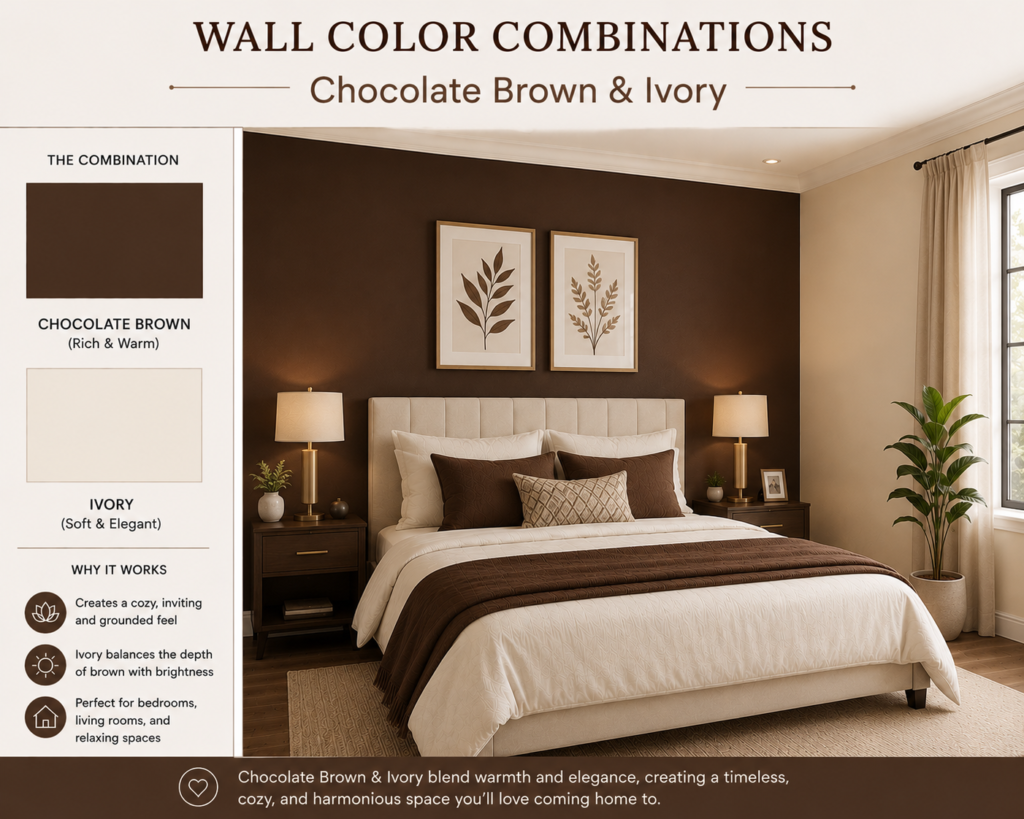 Chocolate Brown & Ivory