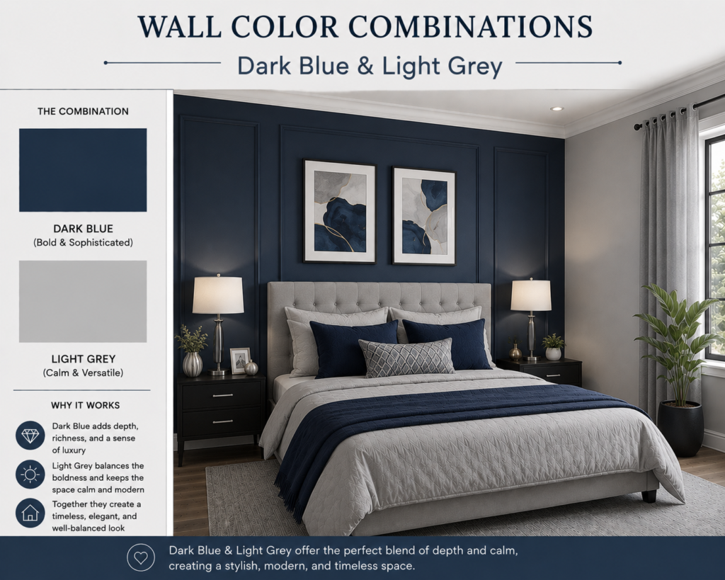 Dark Blue & Light Grey