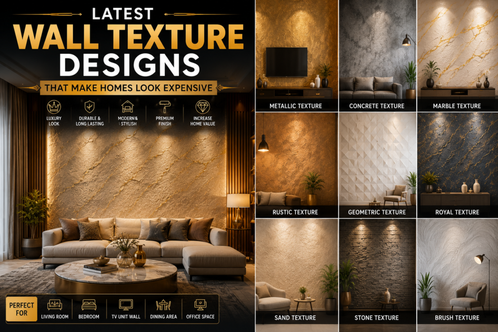 “Latest Wall Texture Designs That Make Homes Look Expensive”