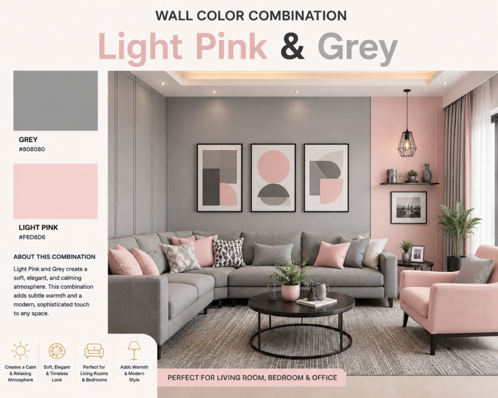 Light Pink & Grey
