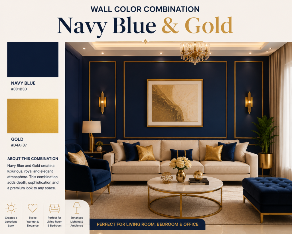 Navy Blue & Gold