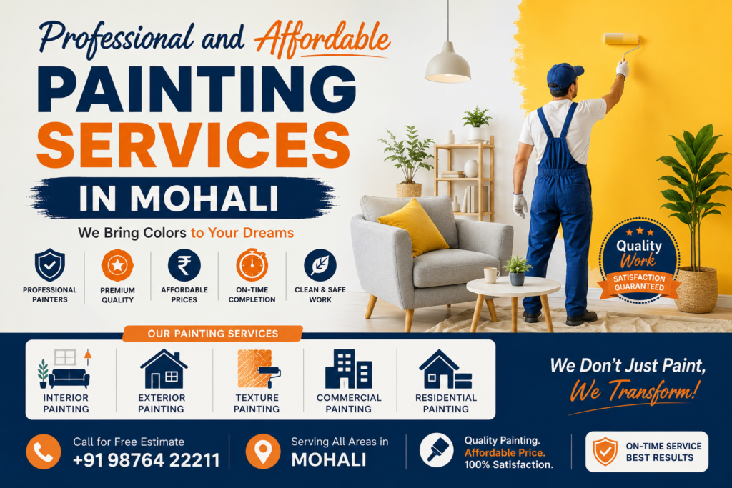 Professional and Affordable Painting services in Mohali