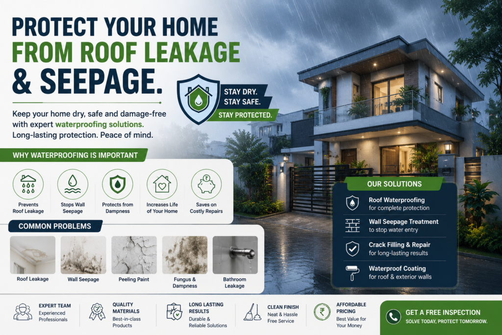 Protect Your Home from Roof Leakage & Seepage.