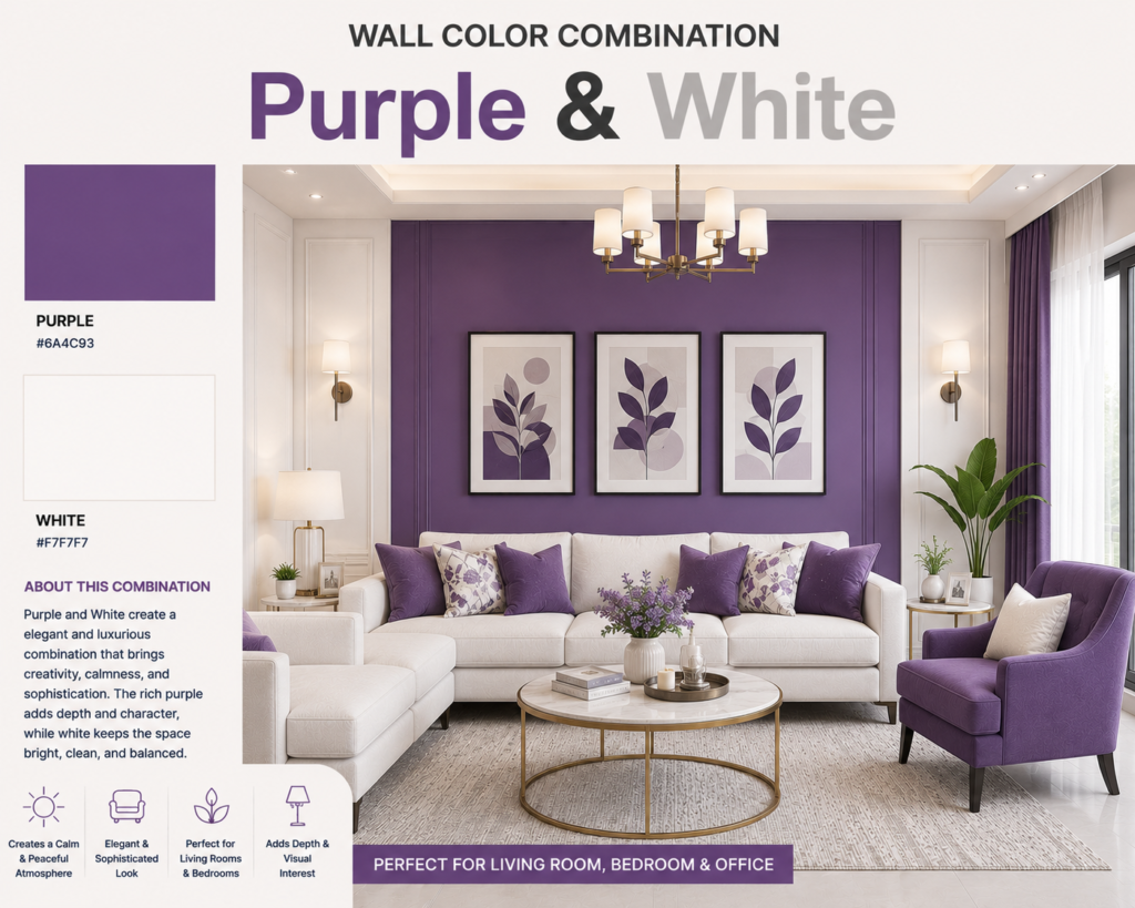 Purple & White