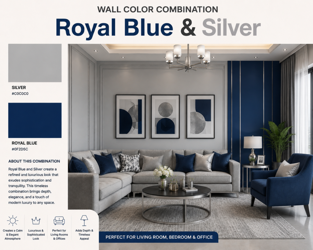 Royal Blue & Silver