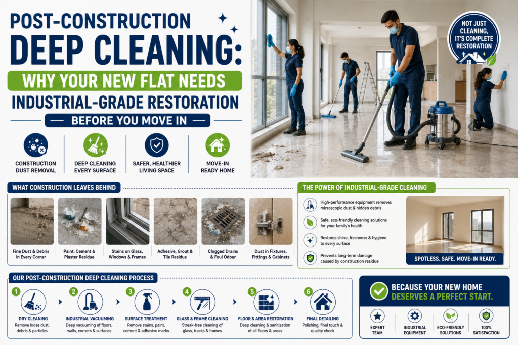 Post-Construction Deep Cleaning Why Your New Flat Needs Industrial-Grade Restoration Before You Move In