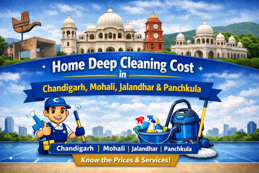 Home Deep Cleaning Cost in Chandigarh, Mohali, Jalandhar & Panchkula.