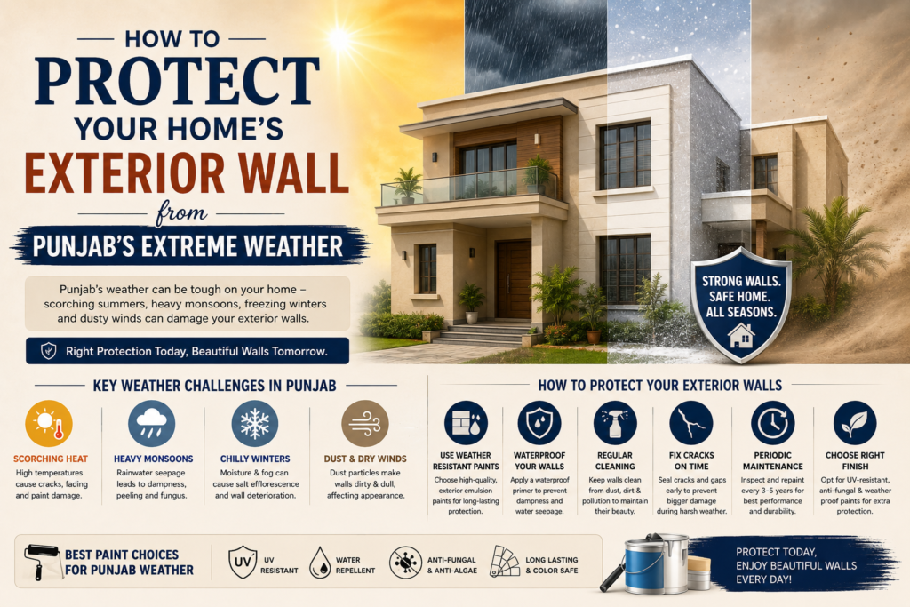 How to Protect Your Home's Exterior Wall from Punjab's Extreme Weather