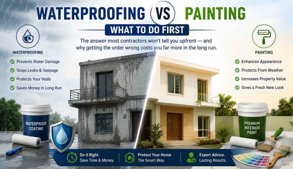 Waterproofing vs Painting