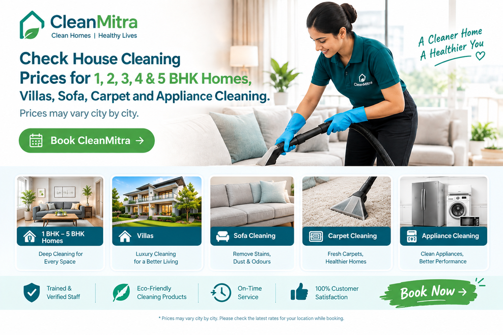 CleanMitra Home Cleaning Services Prices